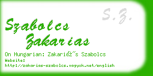 szabolcs zakarias business card